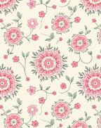 Pink Floral Garden Medallion Rug