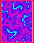 Vivid Amethyst Aqua Swirls Rug