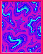 Vivid Amethyst Aqua Swirls Rug