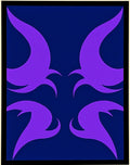 Gothic Violet Swirls on Navy Rug