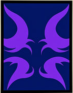 Gothic Violet Swirls on Navy Rug