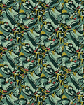 Abstract Swirl Emerald Botanical Rug
