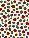 Terracotta And Slate Oval Scatter Rug