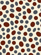 Terracotta And Slate Oval Scatter Rug
