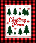 Red Black Buffalo Check Christmas Trees Rug