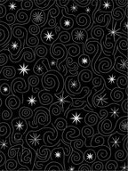 Black White Cosmic Swirl Star Rug