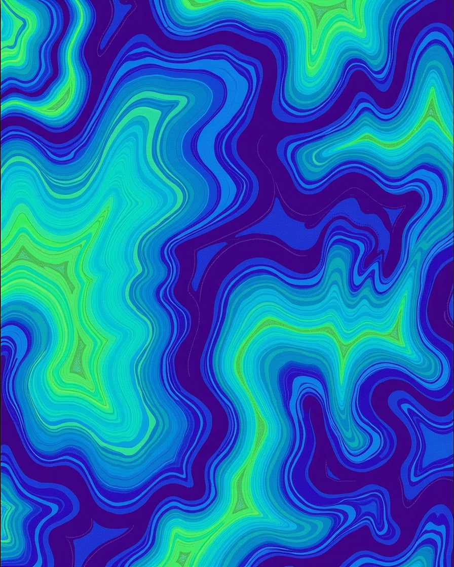 Deep Blue Teal Swirl Agate Rug