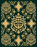 Emerald Gold Royal Crest Flourish Rug