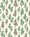 Woodland Branches Tan Green Accents Rug