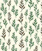 Woodland Branches Tan Green Accents Rug