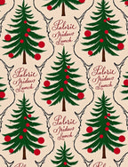 Festive Christmas Tree Red Ornament Rug
