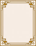 Golden Art Deco Floral Border Rug
