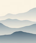 Serene Blue Mountain Layers Rug