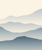 Serene Blue Mountain Layers Rug