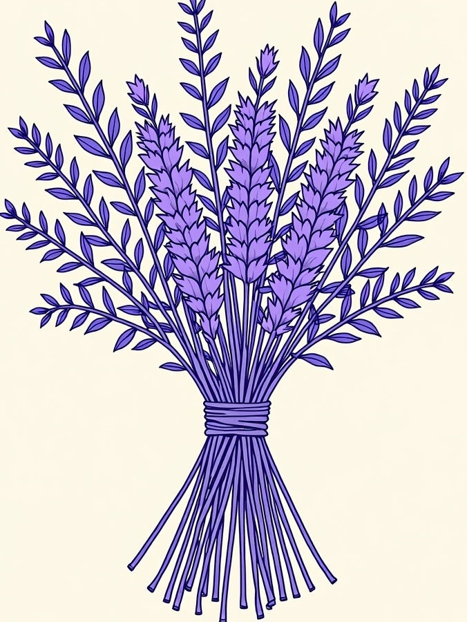 Charming Lavender Bouquet Floral Accents Rug
