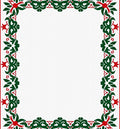 Vibrant Red Green Floral Garland Rug