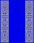 Vivid Blue Interlocking Abstract Frame Rug