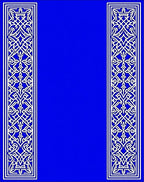 Vivid Blue Interlocking Abstract Frame Rug