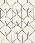 Cream Gray Linear Geometric Lattice Rug