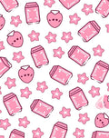 Pink Strawberry Star Confetti Rug