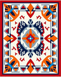 Bold Geometric Aztec Inspired Rug