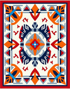 Bold Geometric Aztec Inspired Rug