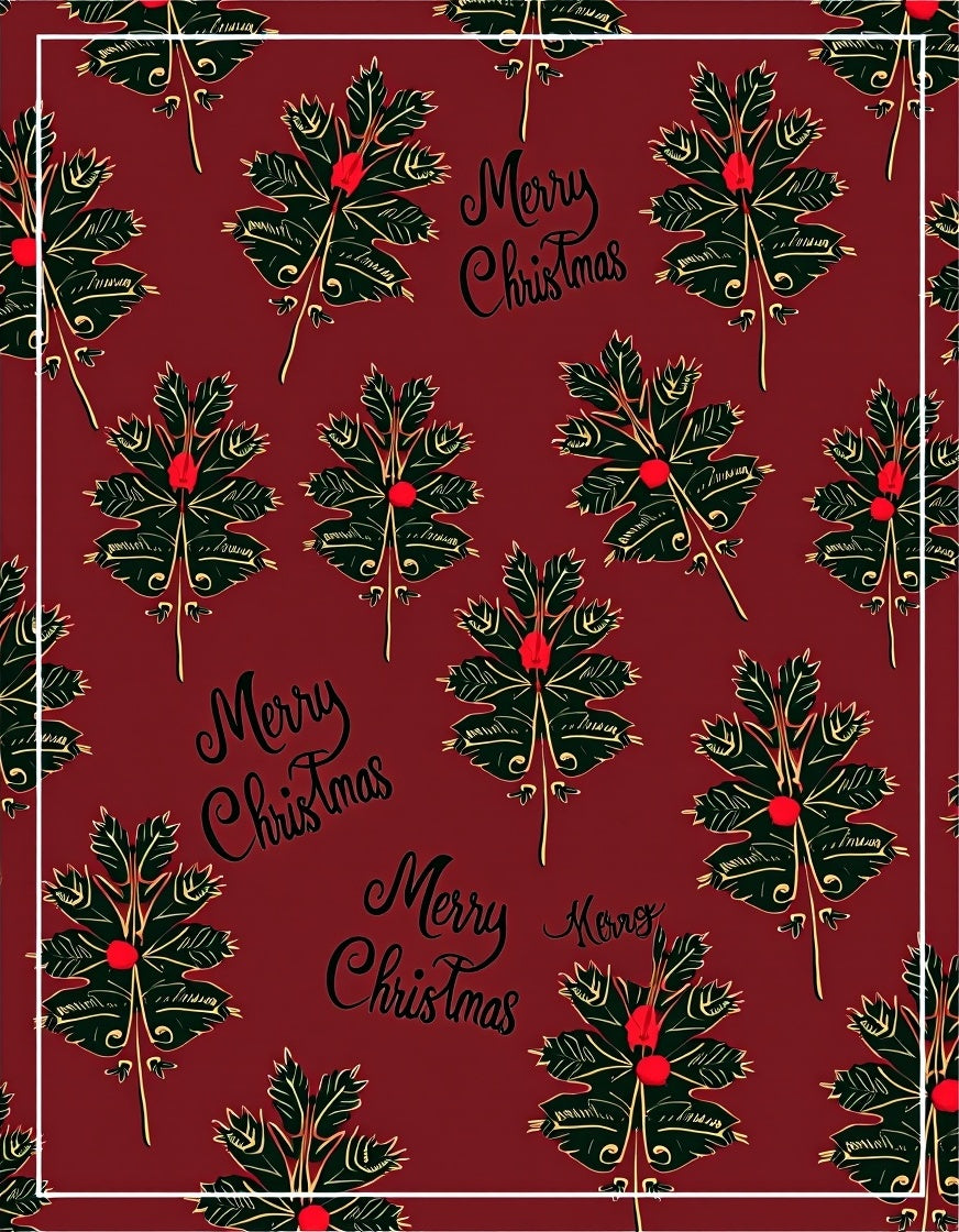 Christmas Holly Berry Vine Rug