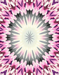 Vibrant Pink Sunburst Mandala Rug