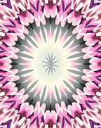 Vibrant Pink Sunburst Mandala Rug