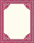 Crimson Classic Ornamental Corner Scroll Rug