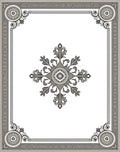 Ornate Gray Floral Scroll Medallion Rug