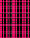 Hot Pink Black Plaid Grid Rug