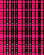 Hot Pink Black Plaid Grid Rug