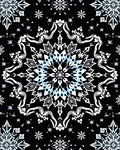 Intricate Lace Snowflake Mandalas Rug