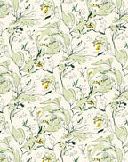 Whimsical Green Floral Vine Delight Rug