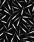 Black White Abstract Strokes Rug