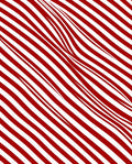 Crimson White Wavy Stripe Rug