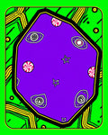 Vibrant Purple Eye Star Candy Rug