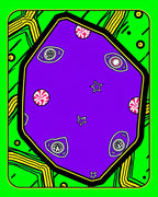 Vibrant Purple Eye Star Candy Rug