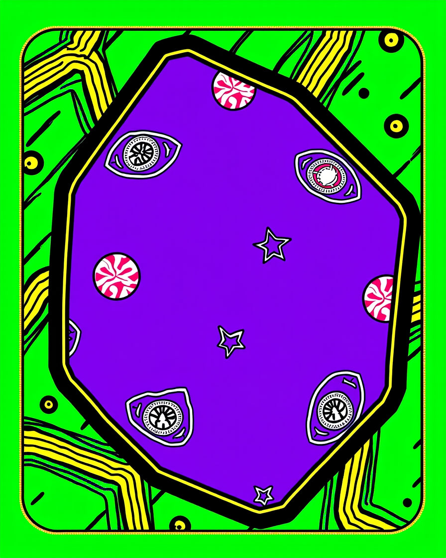 Vibrant Purple Eye Star Candy Rug