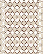 Elegant Tan Quatrefoil Lattice Rug