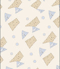 Cracked Earth Blue Fawn Triangles Rug