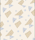 Cracked Earth Blue Fawn Triangles Rug