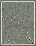 Black White Abstract Topographical Lines Rug