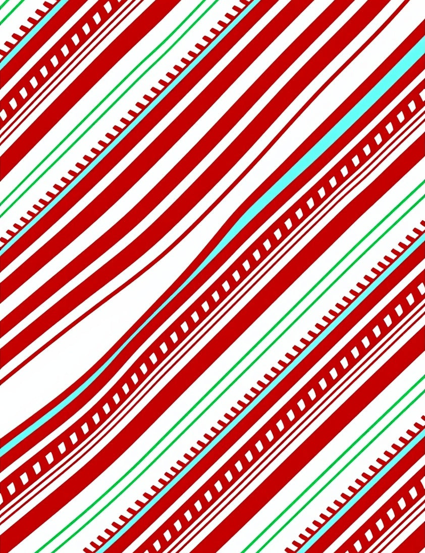 Diagonal Red White Candy Cane Stripes Rug