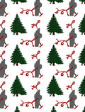 Figural Green Tree Red Ribbon Companions Rug