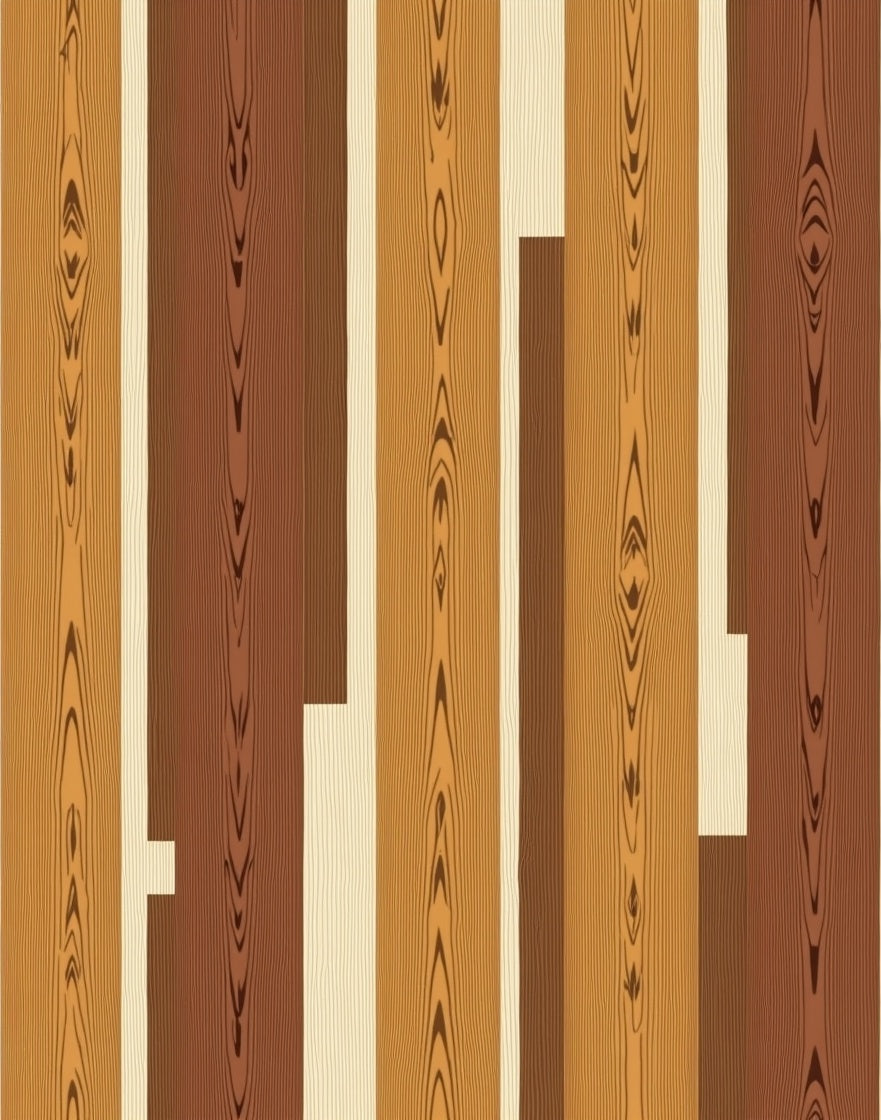Rich Wooden Planks Gradient Rug