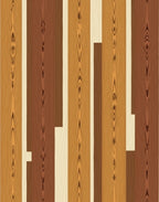 Rich Wooden Planks Gradient Rug