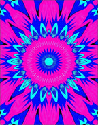 Vibrant Neon Floral Burst Rug
