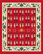 Crimson Soldier Motif Border Rug